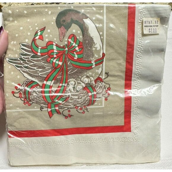 New Vtg Christmas Luncheon Napkins 4 Packs 13” x 13” Artfaire Hallmark CA Reed - Picture 7 of 8